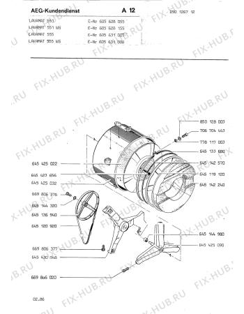 Взрыв-схема стиральной машины Aeg LAV551 - Схема узла Section3
